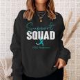 Support Squad Teal Ribbon Ptsd Awareness Sweatshirt Gifts for Her