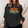 Swing Swear Find Ball Repeat Golf Golfing Golfer Funny Sweatshirt Gifts for Her