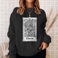 Tarot Card The Chariot Skull Goth Punk Magic Occult Tarot Sweatshirt Gifts for Her