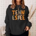 Tennessee State Flag Orange Plaid Leopard Sweatshirt Gifts for Her