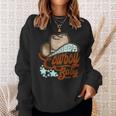 Texas Western I Wanna Be A Cowgirl Baby Rodeo Cowboy Horse Sweatshirt Gifts for Her