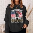 Thank You For Your Service American Flag Veteran Day Sweatshirt Gifts for Her