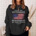Thank You Veterans Day Honoring All Who Served Us Flag Sweatshirt Gifts for Her