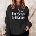 The Grillfather Bbq Grill & Smoker Barbecue Chef Sweatshirt Gifts for Her