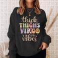 Thick Thighs Virgo Vibes August September Birthday Virgo Sweatshirt Gifts for Her