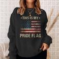 This Is My Pride Flag Usa American 4Th Of July Patriotic Sweatshirt Gifts for Her