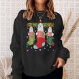 Three Maltese Dog In Socks Ugly Christmas Sweater Party Sweatshirt Gifts for Her