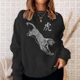 Tiger Chinese Graphic Lao Fu Big Cat Distressed Sweatshirt Gifts for Her