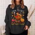 Turkey Time To Get Basted Retro Happy Thanksgiving Women Sweatshirt Gifts for Her