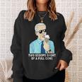 Two Scoops Short Of A Full Cone Funny Biden Eating Ice Cream Sweatshirt Gifts for Her