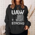 Uaw Strike 2023 United Auto Workers Union Uaw Strong Red Sweatshirt Gifts for Her
