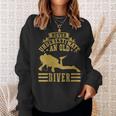 Never Underestimate An Old Diver Scuba Diving Diver Sweatshirt Gifts for Her