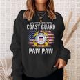 United States Flag American Coast Guard Paw Paw Veteran Veteran Funny Gifts Sweatshirt Gifts for Her