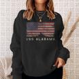 Uss Alabama Bb60 Battleship Gift Usa Flag Sweatshirt Gifts for Her