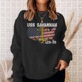 Uss Savannah Lcs-28 Littoral Combat Ship Veterans Day Father Sweatshirt Gifts for Her