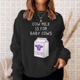 Vegan Cruelty Free Dairy Is Scary Almond Milk Dairy Free Sweatshirt Gifts for Her