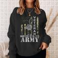 Veteran Of The United States Army American Flag Camo Sweatshirt Gifts for Her
