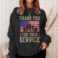 Veteran Thank You For Your Service Us Flag Veterans Day Sweatshirt Gifts for Her