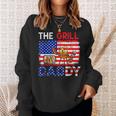 Vintage American Flag The Grill Dad Costume Bbq Grilling Sweatshirt Gifts for Her