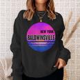 Vintage Baldwinsville Vaporwave New York Sweatshirt Gifts for Her