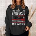 Vintage Bbq America Lover Us Flag Bbg Cool American Barbecue Sweatshirt Gifts for Her