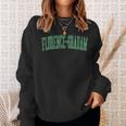 Vintage Florence-Graham Ca Distressed Green Varsity Style Sweatshirt Gifts for Her