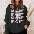 Vintage Game Day Fathers Day Lightning Bolt Baseball Sport Sweatshirt Gifts for Her