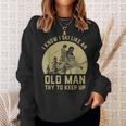 Vintage I Know I Ski Like An Old Man Try To Keep Up Sweatshirt Gifts for Her