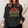 Vintage Limited Edition Birthday Decoration July 1994 Sweatshirt Gifts for Her