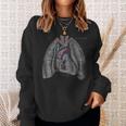 Vintage Medical Anatomy Human Lungs HeartMedical Sweatshirt Gifts for Her