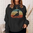 Vintage Parasaurolophus Dinosaurus Sunset Retro Sweatshirt Gifts for Her