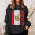 Vintage Peruvian Flag Peru Pride Roots Heritage Gift Sweatshirt Gifts for Her