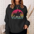 Vintage Retro Girl Horse Riding Sunset Cowgirl Outdoor Sport Sweatshirt Gifts for Her