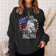 Vintage Retro Try That In My Town Eagle American Flag Sweatshirt Gifts for Her