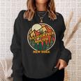 Vintage Saugerties South New York Mountain Souvenir Print Sweatshirt Gifts for Her