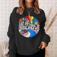 Vintage The Future Is Inclusive Lgbt Gay Rights Pride Sweatshirt Gifts for Her