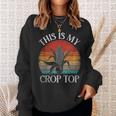 Vintage This Is My Crop Top Corn Farmer Corn Funny Gifts Sweatshirt Gifts for Her