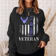 Vintage Us Air Force Veteran With American Flag Sweatshirt Gifts for Her