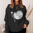 Vintage Vinyl Records Player Record Collector Music Lover Sweatshirt Gifts for Her