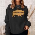 Vintage Yellowstone National Park Retro Bison Souvenir Sweatshirt Gifts for Her