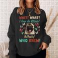 Wait What I Have An Attitude No Really Who Knew Pug Dog Gifts For Pug Lovers Funny Gifts Sweatshirt Gifts for Her