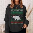 All I Want For Xmas Is A Raccoon Ugly Christmas Sweater Sweatshirt Gifts for Her