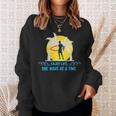 Wave Riding Windsurfer With Surfboard Sweatshirt Gifts for Her