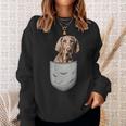 Weimaraner Raner Chest Pocket For Dog Owners Sweatshirt Gifts for Her