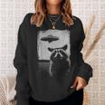 Weird Ufo Raccoon Alien Sweatshirt Gifts for Her