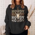 Western Country Leopard Howdy Bull Skull Cowgirl Rodeo Sweatshirt Gifts for Her