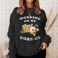 Working Core-Gi Workout Cute Black Corgi Dog Fitness Sweatshirt Gifts for Her