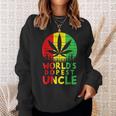 Worlds Dopest Uncle Rasta Jamaican Weed Cannabis 420 Stoner Sweatshirt Gifts for Her