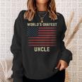 Worlds Okayest Uncle American Flag Sweatshirt Gifts for Her
