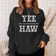 Yee Haw Vintage Retro Pink Country Girl Western Cowgirl Sweatshirt Gifts for Her